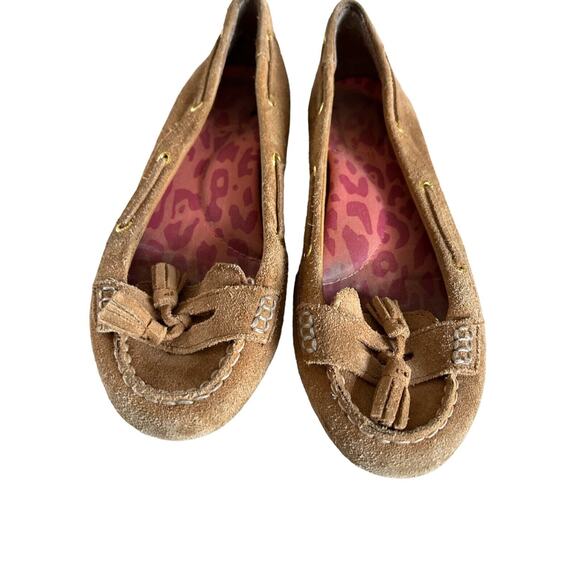 Sperry Top Sider Tan Suede Moccasins Loafers Flats Slip-on Women’s Size 7.5M - Picture 2 of 11